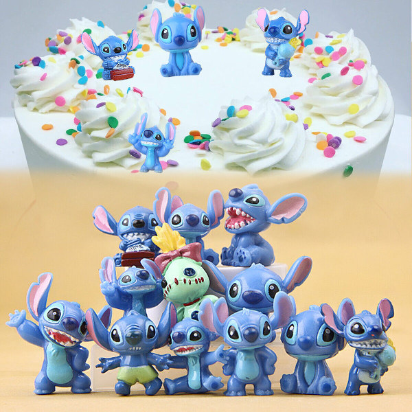 12x Anime Action Figur Samlarleksak Barn Xmas Present tårta Dekor