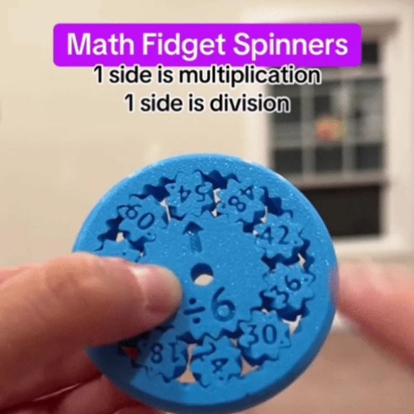 Matematikk Fidget Spinners, Matematikk Fakta Fidget Spinners, for Alle Stimmers - Fidgeters Som Lærer Matematikk, Divisjon og Multiplikasjon på En Fidget Add Or Subtract 9pcs