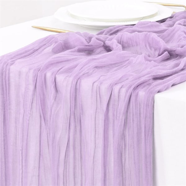 Bohemian Country Gaze Dug Lys Pink Gaze Dug til Baby Shower Dekoration Purple 90cmx400cm