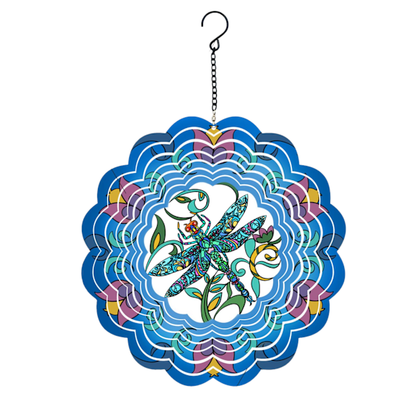 Metal Wind Spinnere - Hængende Wind Spinner til udendørs og indendørs dekorationer, 12 tommer Wind Spinner Dragonfly