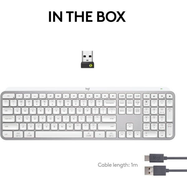 Logitech MX Keys S trådlöst tangentbord White