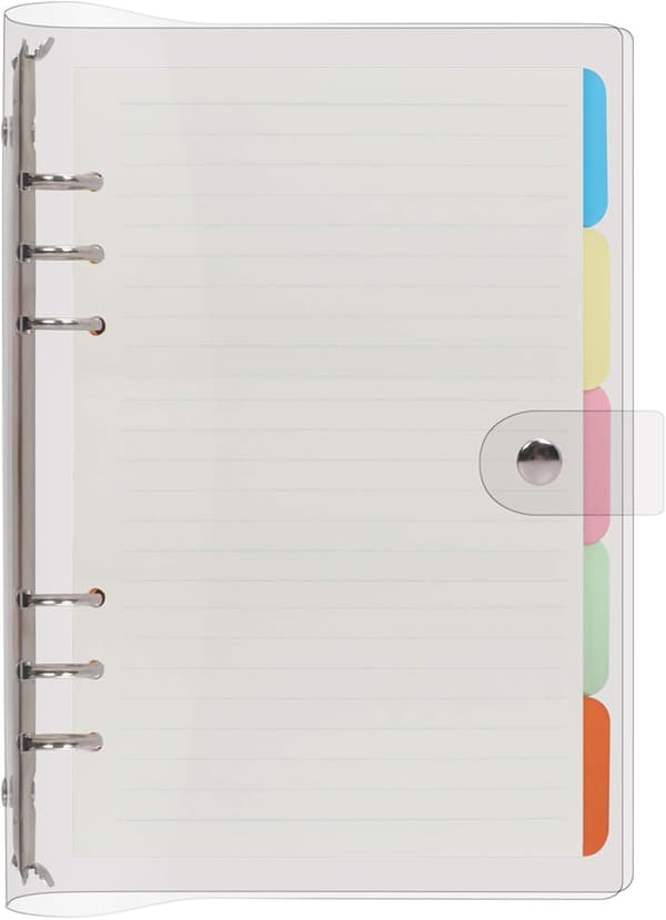 Hot deal til lav pris! A5 Ringperm 6 Rund Ringperm Transparent-Glad