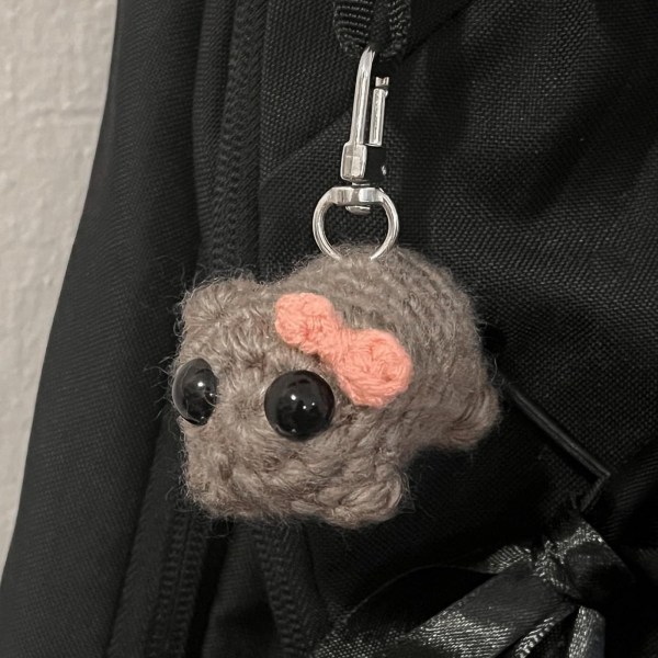 Tiktok Meme Sad Hamster Plys, Hæklet Sad Hamster, Meme Sad Hamster Par nøglering Sød Coquette Hamster 2pcs keychain