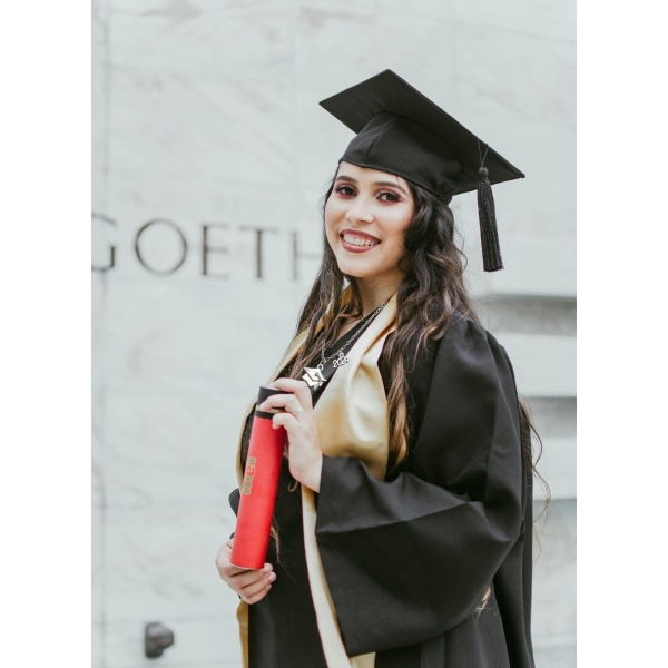 Gradueringsgave til hende i 2024, afgangshættehalskæde, inspirerende eksamensgave til kandidater, klasse 2024 gold
