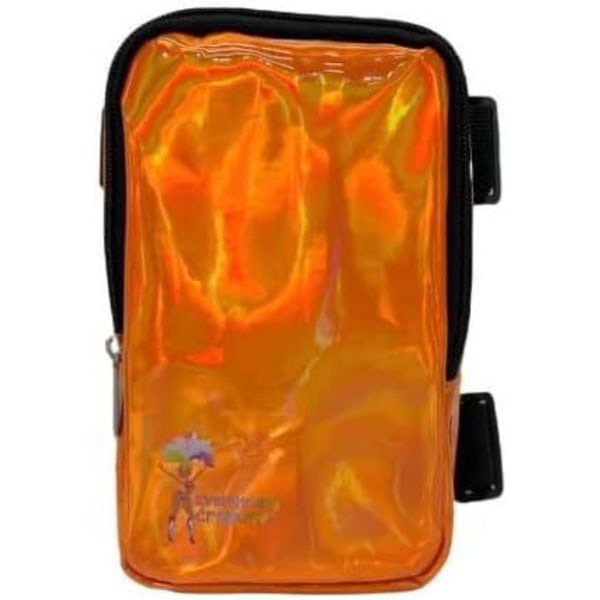 Holografisk lårväska - telefonhållare festivalväska för kvinnor, män - skimrande fotledsväska - reflekterande handsfree raveväska orange