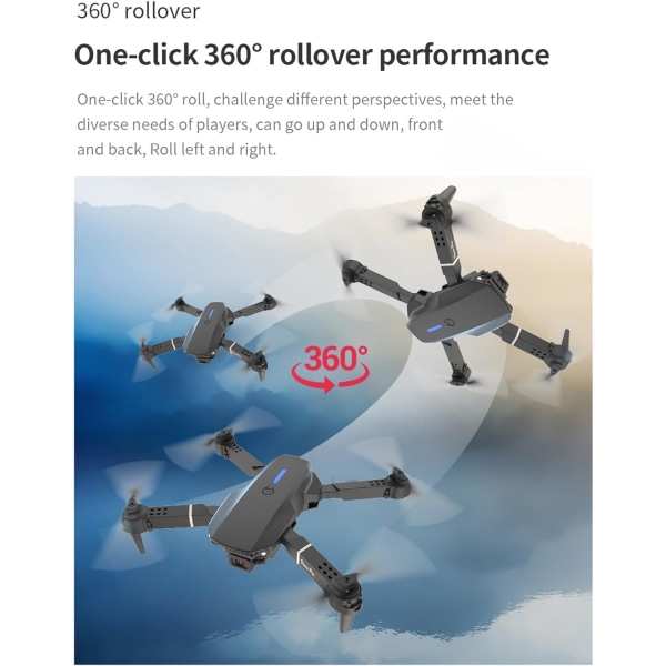 Vuoden 2024 uusi taitettava drone kahdella 1080P HD -kameralla – täydellinen ilmakuvaukseen, RC-hauskoihin ja lahjoihin