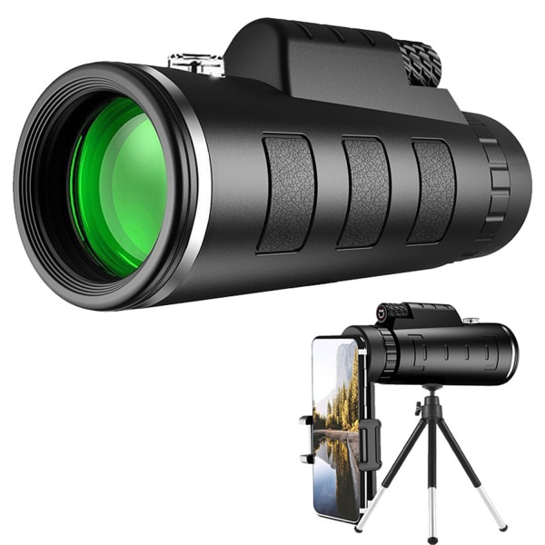 40x60 High Power HD-teleskop - Night Vision Monocular för vuxna - Fotografering utomhus med mobiltelefontillbehör