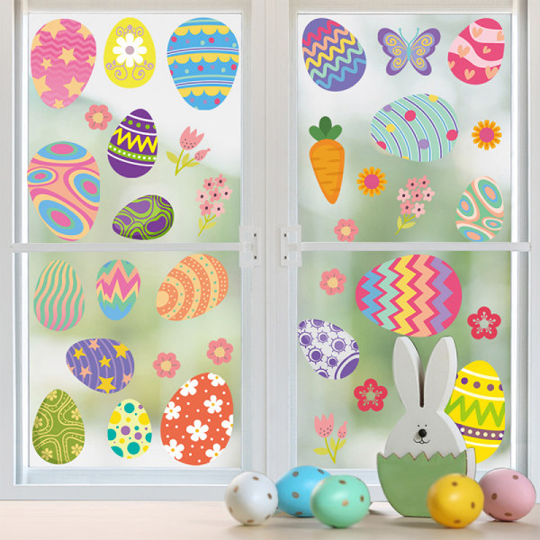 Påsktema klistermärkespaket - roliga vårdesigner för barn, påskägg, kaniner, festdekorationer och godsaker