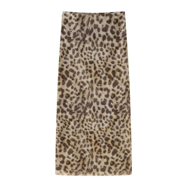 Uusi naisten print tylli putkihame, jossa shortsit korkea vyötärö pitkä hame housut naisten muodollinen casual asu skirt S