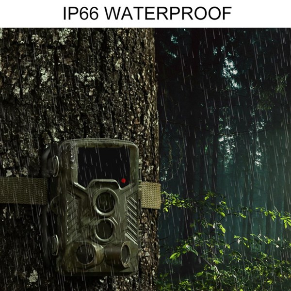 48MP 4K Wildlife-kamera - Nattesyn, vandtæt og støvtæt | Bevægelsessensor, 125° vidvinkel | Inkluderer 32G hukommelseskort