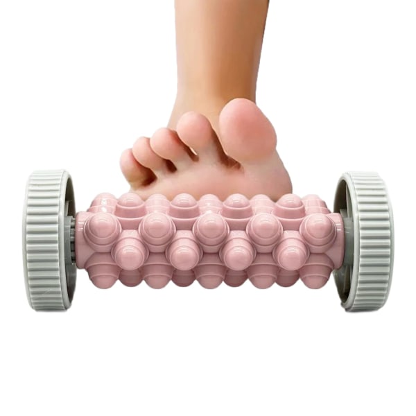 Foot Roller Massasjer for Plantar Fasciitis Relief, Manuell Deep Tissue Circulation, Refleksologi Trigger Point Therapy Massasjerulle, Heel Recovery Pink