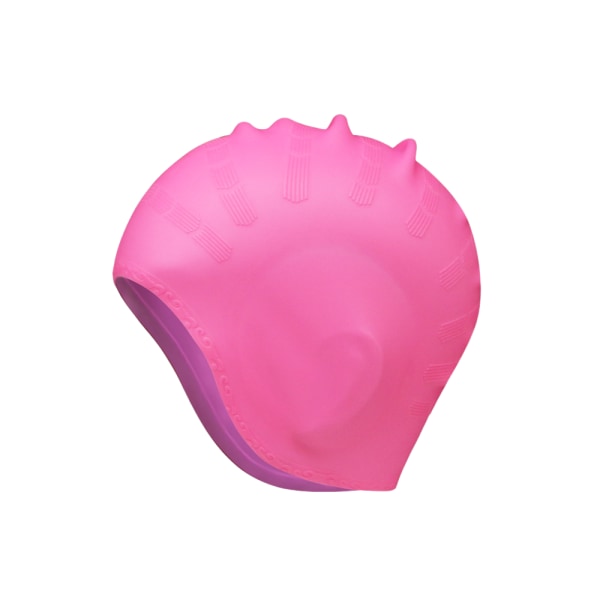 3D cap: vattentät silikonhörselskydd för män, kvinnor och barn, perfekt för kort och långt hår, perfekt cap för pool och strand pink