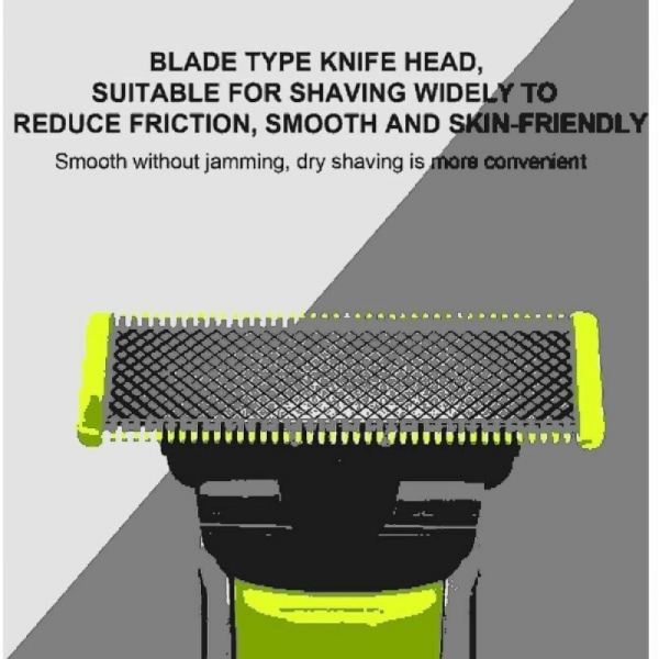 2-delad rakhyvel kompatibel med Philips Oneblade Replacement One Blade Pro Blades Men