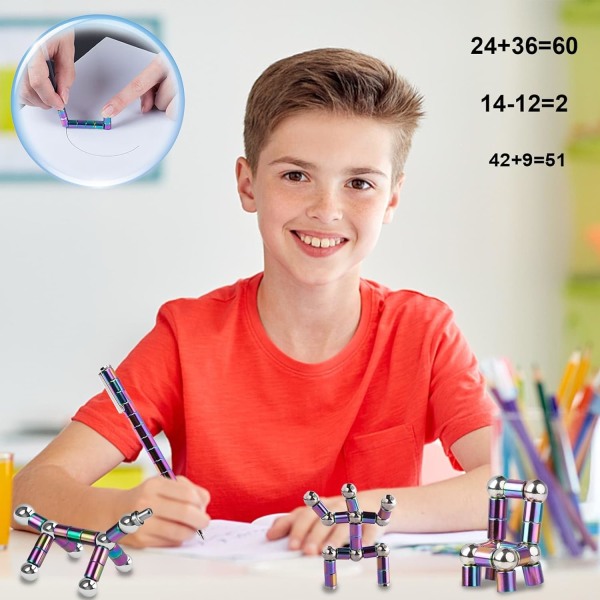 Fidget Pen - Present för tonårsflickor - Magnetisk penna - Coola prylar för tonårspojkar - Magnetpenna för vuxna, barn och tonåringar - Bästa presenten för 10-15 år