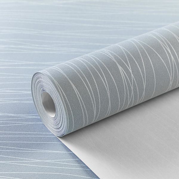 Modern enkel nonwoven 3D tapet rulle glitter metallisk randstruktur himmelsblå flockning randtapet för sovrum vardagsrum Light Gray 4D