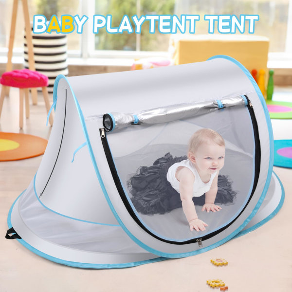 Bärbar Pop Up Baby Strandtält, UV 50+ Skydd Lätt Baby Solskydd Tält Utomhus Solskydd för Strand, Uteplats, Picknick Green