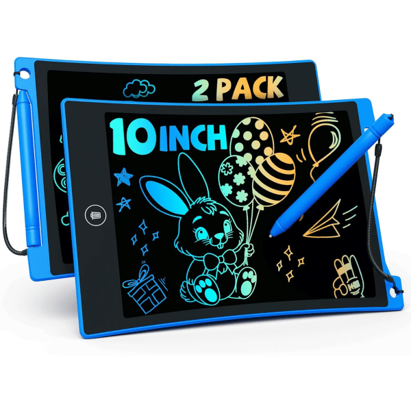 LCD-skrivplatta med pennsnöre, raderbar Doodle Board Mess Gratis ritblock för barn, bilresa Pedagogiska leksaker Födelsedag för 3 4 5 6 7 Flickor Pojkar P1