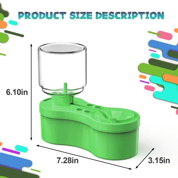 Penselrengöringsmedel, uppgraderat 5-i-1 målartillbehör med avlopp och borsthållare, rengöringsverktyg för vuxna konstnärer Akryl, akvarell, vattenbaserade färger green