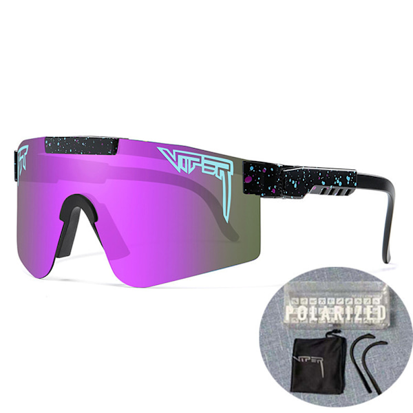 Polarized Sports Sunglasses Fits Both Men and Women, Protective Sunglasses for Cycling, Skiing and Driving C