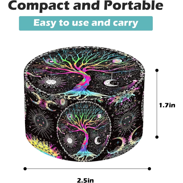 Grinder, 2,5 tum Boho Grinder (Black Lucky Tree) Yellow Sun Pattern 2.5 inch