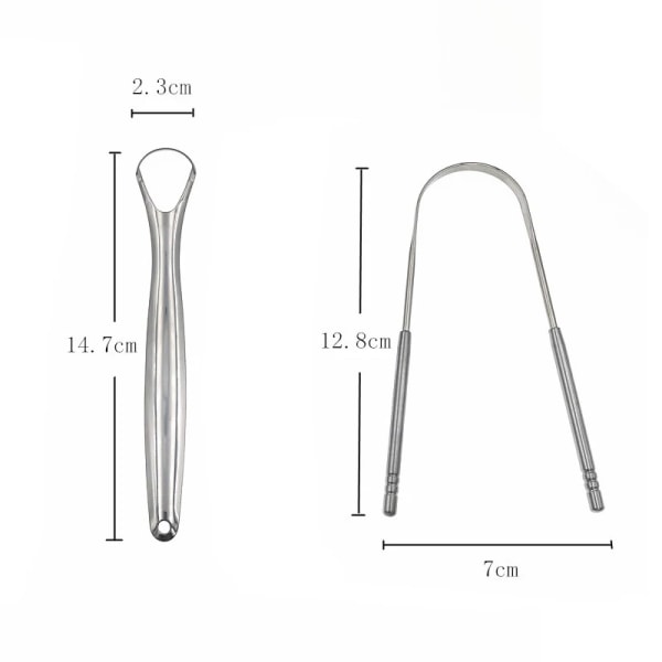 Rostfritt stål Användbar tungskrapa Rengöring fräsch andedräkt Belagd tunga Munhygienvårdsverktyg A