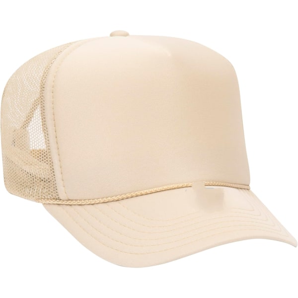 Verdens beste Trucker Hat Blank - 109 tilgjengelige farger - Engros og Bulk Klassisk High Crown Mesh Back Trucker Hat White