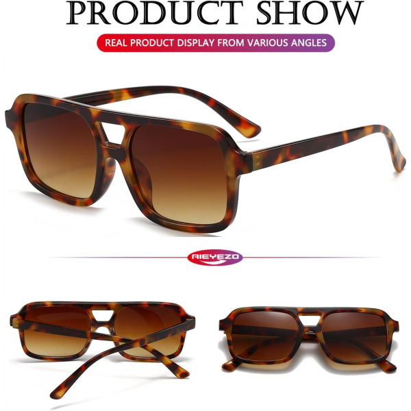 Retro Square -aurinkolasit Tyylikkäät suorakaiteen muotoiset Aviator-aurinkolasit miehille ja naisille Retro 70-luvun sävyt Orange slice