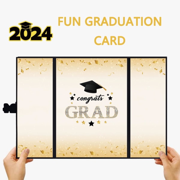 2024 Graduation Guestbook Replacement, 2024 College High School Graduation Signatur Tillykke, Unik eksamensgave til venner 21.5x30cm black