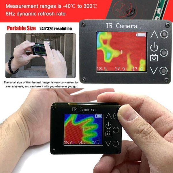 Handhållen digital infraröd thermal temperaturkamera -40℃-300℃ 2 Kamera