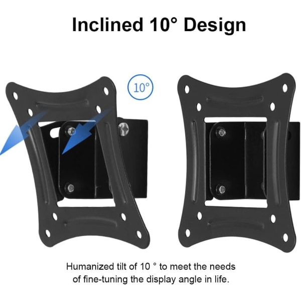 Universal TV-vægmonteringsbeslag Fast fladskærms-tv-stativholder 10 graders hældningsvinkel til 14-26 tommer LCD LED-skærm