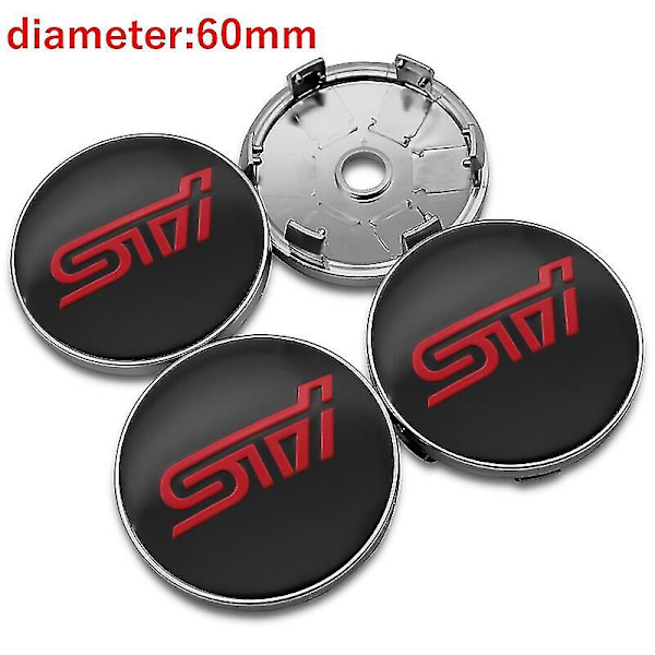 4 st 60 mm Bilstyling Hjul Däck Center Navkapslar För Subaru Sti Wrx Forester Outback Impreza Legacy Xv Tribeca Tillbehör Shry A