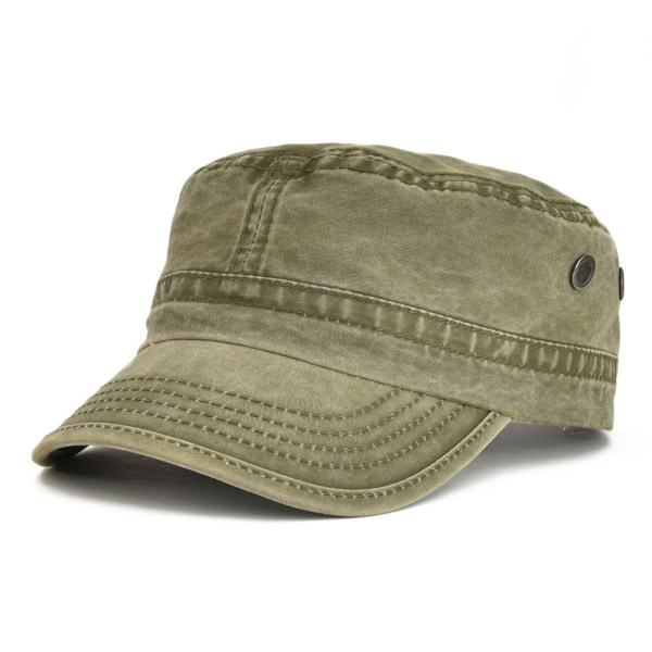 Men's Newsboy vasket bomull Militærcapser Kadett Army Caps Unik design Vintage Flat Top Cap a1