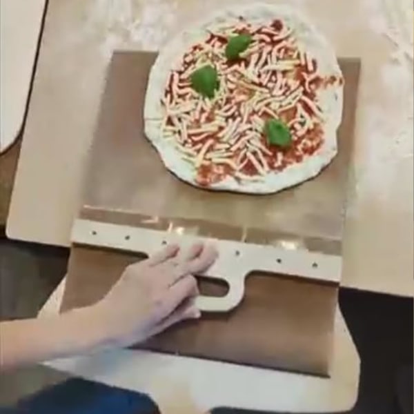 Sliding Pizza Peel, 2024 ny Pizza Peel Spade med handtag, Diskmaskinssäker Pizza Peel, Pizzapaddel för inomhus- och utomhusugnar, non-stick