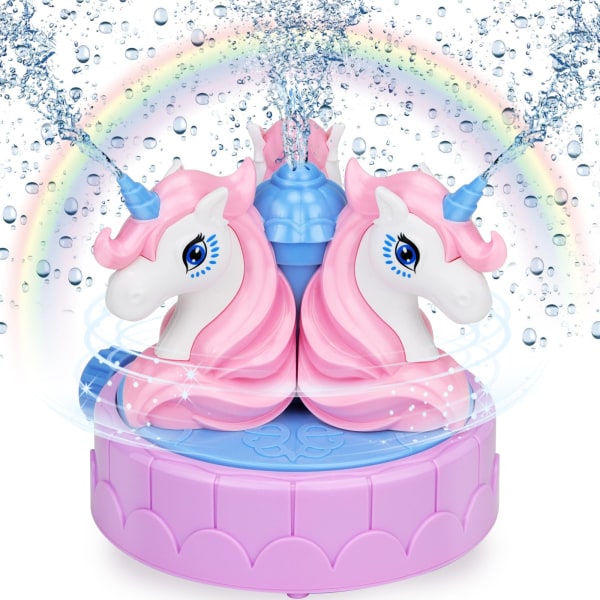 Backyard Unicorn Sprinkler Toy - Kul utomhusvattenlek för barn! Fästs på trädgårdsslangen, perfekt present för åldrarna 3-8