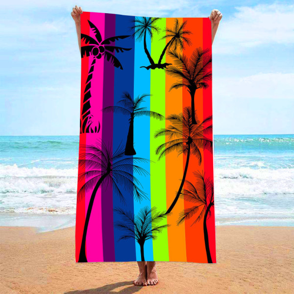 Mikrofiber letvægts tyndt strandhåndklæde strandtæppe Hurtigttørrende håndklæde: Kompakt, sandfri, absorberende, sandtæt 42