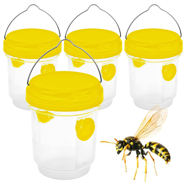 Humlefälla, Utomhushängande geting- och bålgetingfälla, Plastflaska inomhus Humlefälla Kit, mygga, fluga, myggfälla (set med 4) 2pcs