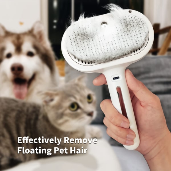 Spray Cat Brush fjerner statisk Flying Pet Grooming Brush fjerner floker og løst hår fra lang- og korthårede hunder og katter