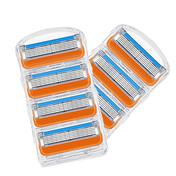 8 Pack Razor Refillable Refill Razor Cartridges til mænd, Komfortabel barberknivserstatning til familiepleje