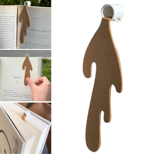 Kaffespildt bogmærke - Kreativt håndlavet bogmærke til bogelskere - Sjov og personlig gave