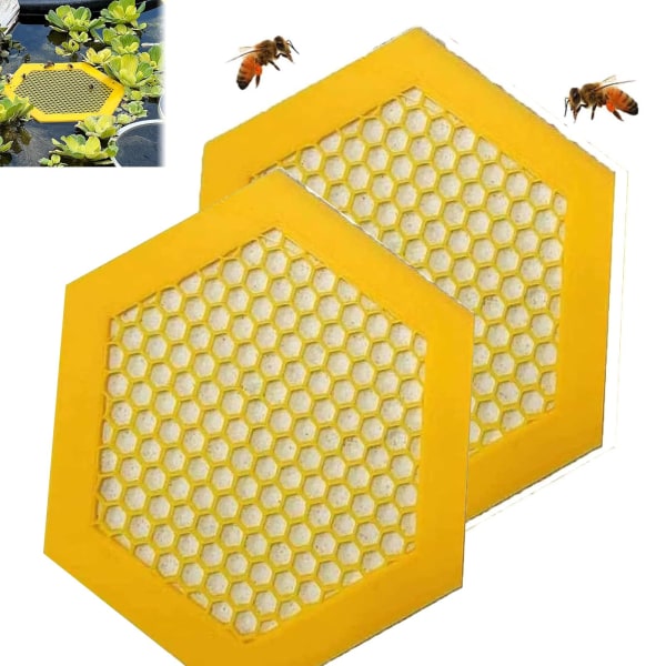 3D-tryckt flytande biö drickskopp, bi-vattenskoppar för trädgårdstörstiga pollinatörer, bi-drickskoppar (lila, 1 st) One yellow and one purple