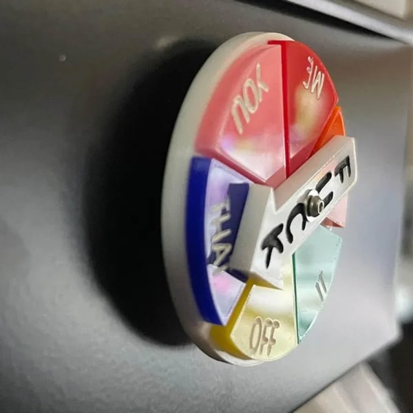 Spinner Magnet Kjøleskapsmagnet, Spinnerhjulet beveger seg fint, Humørfylte uttrykk Emosjonelle magneter, Skapdekorasjoner, Morsom bursdagsgave 3 PCS