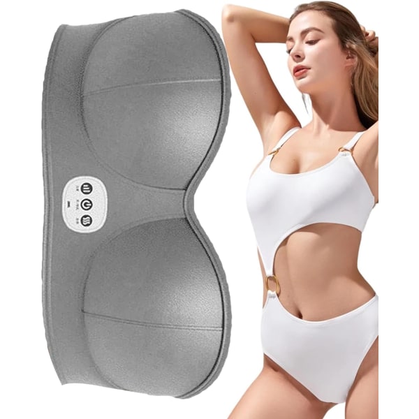 Brösttillväxtmassager, elektrisk bh-massagerare, justerbar massageapparat, Elektrisk USB kroppsvård sladdlös med 3 vibrationsinställningar för fylligare kurvor