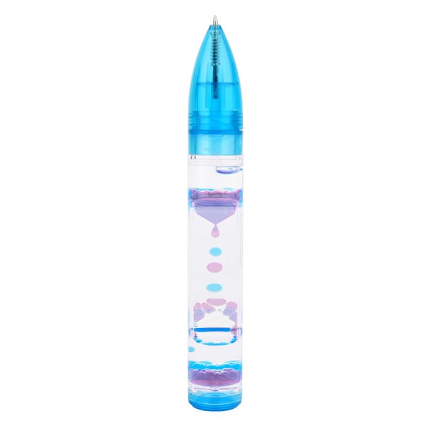 Liquid Motion Bubbler Pens - Sensorisk leksak med timer - Skriver som en vanlig penna - Perfekt för stress och ångestlindring - Coola Fidget Toys blue