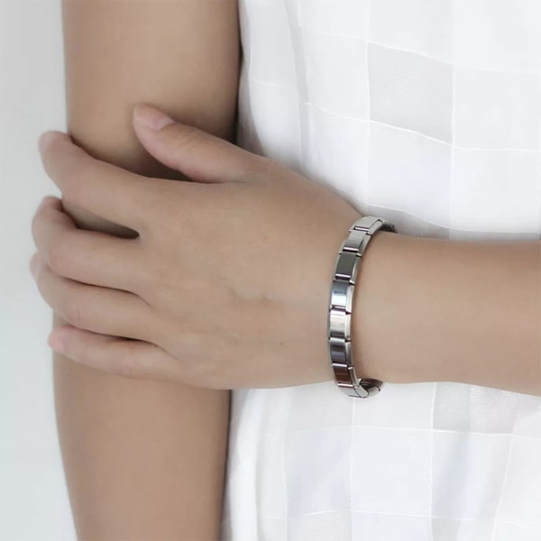 Italiensk inngang sjarm armbånd 18 kjede håndledd punk stil rustfritt stål modulær kjede Italiensk armbånd sjarm kjede for kvinner menn kvinner blue gold