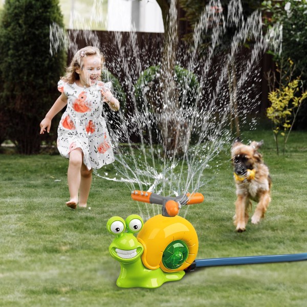 2-i-1 vannsprinkler baseball leketøy for barn - Snegle sommerspill med roterende spray, moro for bakgårdsfester