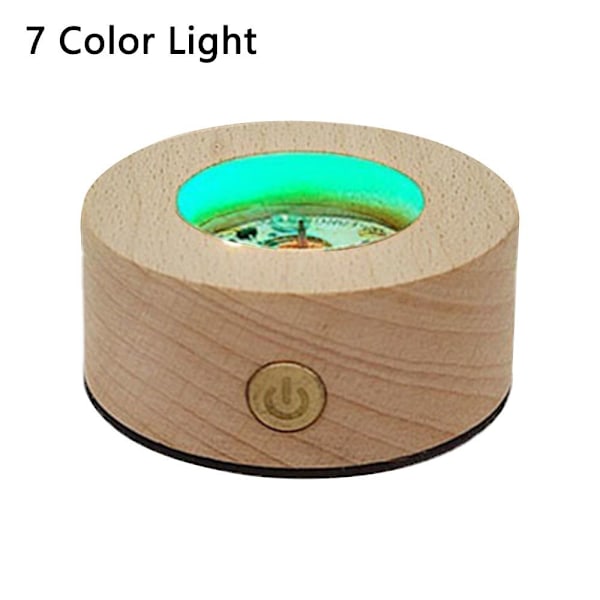 LED-lysdisplayholder Krystallkulebase 7 FARGER LYS 7 Color Light 7 Color Light