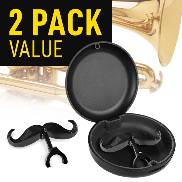 Clip-on Trumpet och Trombon Mustasch Clips - Skyddande Fodral Ingår - Passar Alla Munstycken - Perfekt Tillbehör för Musiker - Munstycke Ingår Ej 1pcs