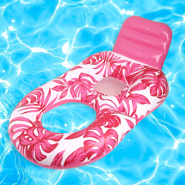 Oppustelig Pool Float Voksen, Pool Lounge Float Pool Floaties Lounger Floats Flotte Flydende Stol Vand Floaty kompatibel pink