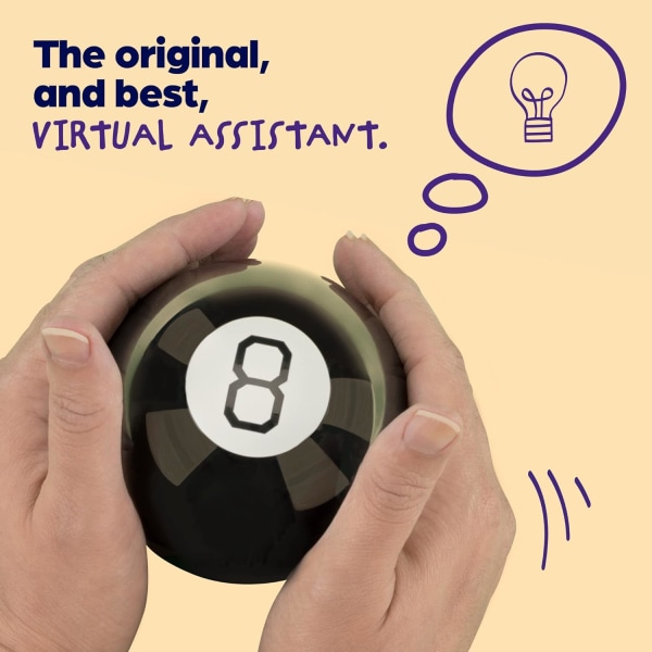 Magic 8 Ball - Retro Novelty Gadget för att svara på frågor - Rolig present med 15+ förutsägelser - Perfekt för romantik, vänskap, skola, arbete