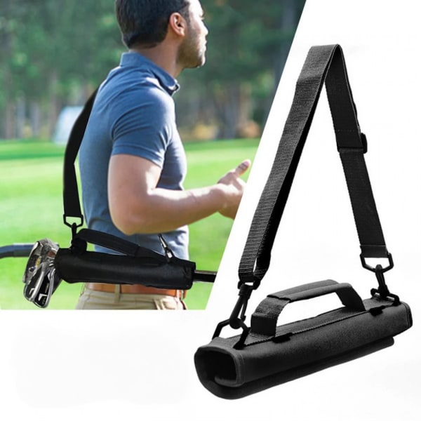 Sammenfoldelig bærbar klubtaske, mini-driving range-taske, bærbar letvægts søndagsbæretaske black